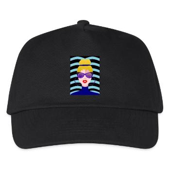 WIFE. DAUGHTER. ADOLESCENT. WOMEN'S DAY - Kids’ Baseball Cap - black - Front
