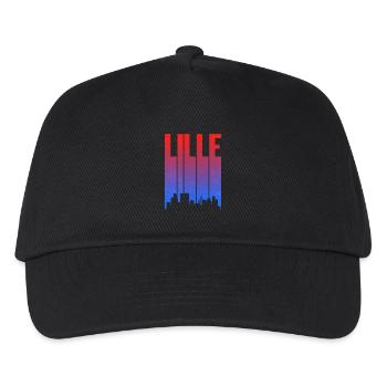 Pente de la silhouette de la ville de Lille - Casquette de baseball Enfant - noir - Devant