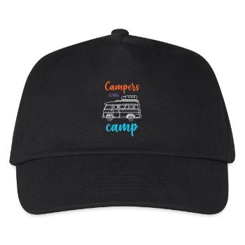 Campeurs qui vont au camp - Casquette de baseball Enfant - noir - Devant
