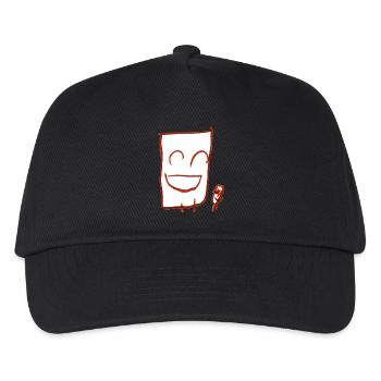 Glückliche Kerle (weiß) - Kinder Basecap - Schwarz - Vorne