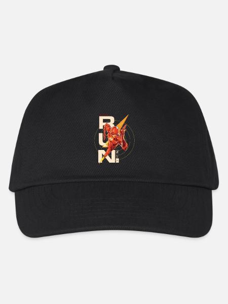 The Flash Schriftzug RUN. - Kinder Basecap - Schwarz