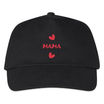 MAMMA. SCHÖNEN MUTTERTAG. MAMA. MUTTERTAG. - Kinder Basecap - Schwarz - Vorne