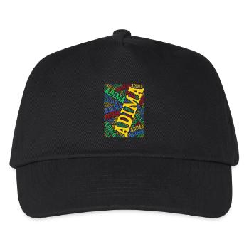 Adima word cloud collage word art t-shirt - Kids’ Baseball Cap - black - Front