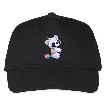 Koala-Einhorn Fusion, Fantastisches Tierdesign - Kinder Basecap - Schwarz - Vorne