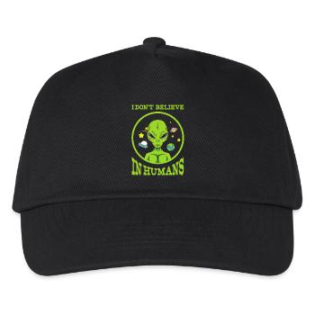 UFO, flying saucer, UFO - Kids’ Baseball Cap - black - Front