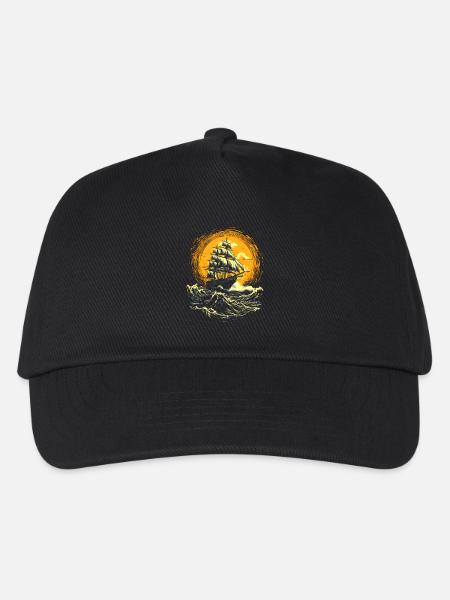 Sea yacht - Kids’ Baseball Cap - black