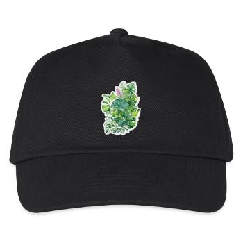 Jungle leaves - Kids’ Baseball Cap - black - Front