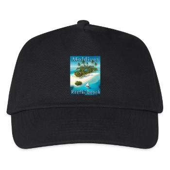 Summer dreams in the Maldives: Relaxation on the Ree - Kids’ Baseball Cap - black - Front