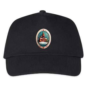 Cabane de Noël - Casquette de baseball Enfant - noir - Devant