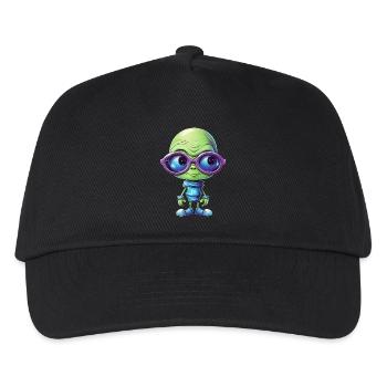 Nerdy alien avec des lunettes - Casquette de baseball Enfant - noir - Devant
