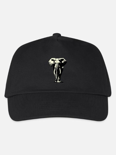 Elefant - Kinder Basecap - Schwarz
