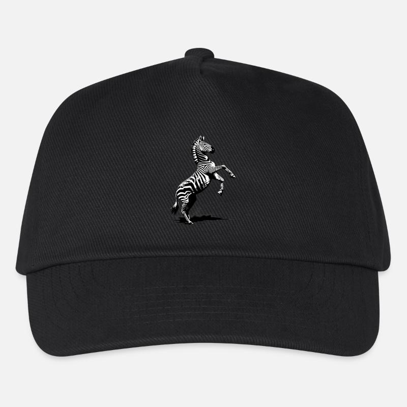 Zebra steigt - Kinder Basecap - Schwarz