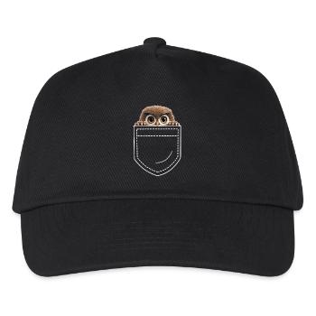 Eule Eulen - Kinder Basecap - Schwarz - Vorne