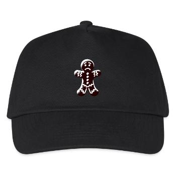 Bad Mood Gingerbread Man Christmas Biscuits - Kids’ Baseball Cap - black - Front