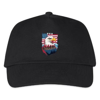 Weißkopfseeadler - Kinder Basecap - Schwarz - Vorne