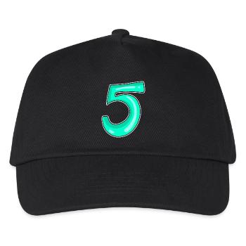 5 Number Number Motif - Kids’ Baseball Cap - black - Front