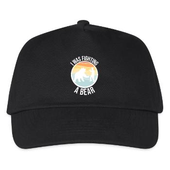 Ich kämpfte gegen eine Bärenoperation, eine gebrochene Armverletzung - Kinder Basecap - Schwarz - Vorne