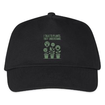 Comprendre les plantes : la communication avec le vert - Casquette de baseball Enfant - noir - Devant