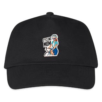 Cycling Mom Empowerment Sticker - Kids’ Baseball Cap - black - Front