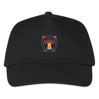UFO hijacking in mysterious night - Kids’ Baseball Cap - black - Front