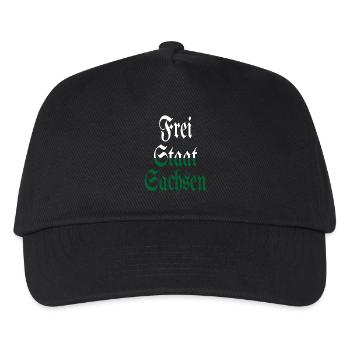 Free State of Saxony white green home - Kids’ Baseball Cap - black - Front