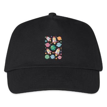 Aventure spatiale pour enfants avec des planètes amusantes - Casquette de baseball Enfant - noir - Devant