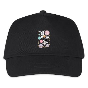 Two To The Moon 2nd Birthday Outer Space Kids - Kids’ Baseball Cap - black - Front