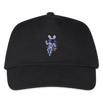 Weltraum Osterhase und Eiersuche - Kinder Basecap - Schwarz - Vorne