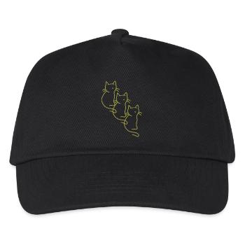Cats, Kittens, Cats, Cat Parents, Domestic Cat, 80s - Kids’ Baseball Cap - black - Front