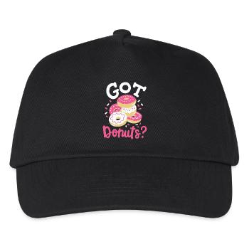 Donuts Donut-Liebhaber - Kinder Basecap - Schwarz - Vorne
