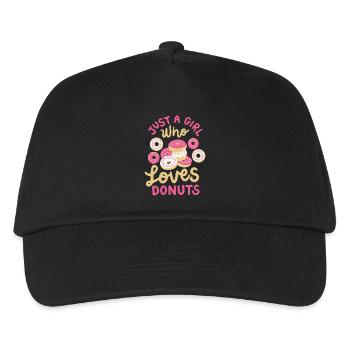 Donuts Donut-Liebhaber - Kinder Basecap - Schwarz - Vorne