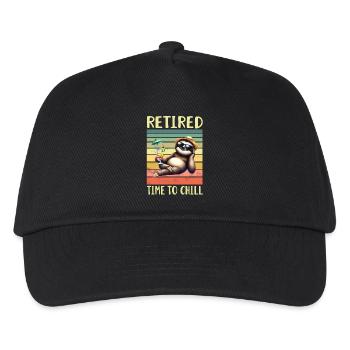 Retired Retired Sloth - Kids’ Baseball Cap - black - Front