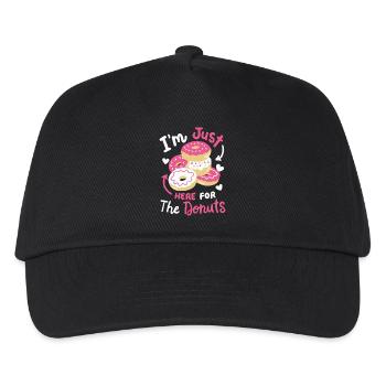 Donuts Donut-Liebhaber - Kinder Basecap - Schwarz - Vorne