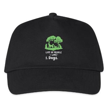 Hundeliebhaber Hundebesitzer - Kinder Basecap - Schwarz - Vorne