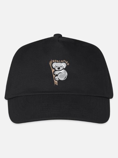 koala lustige Sprüche comic koalafied Symbol Logo - Kinder Basecap - Schwarz