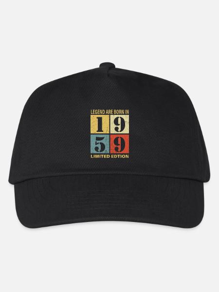 Original Calendar 1959 Vintage Birthday Retr - Kids’ Baseball Cap - black