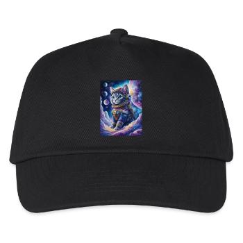 chat astronaute - Casquette de baseball Enfant - noir - Devant