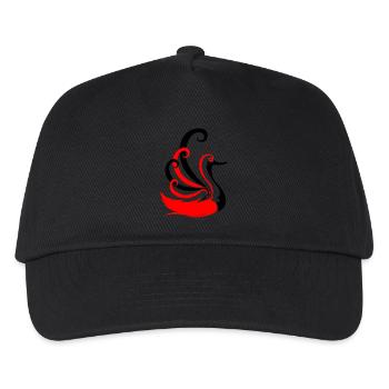 schwan - Kinder Basecap - Schwarz - Vorne