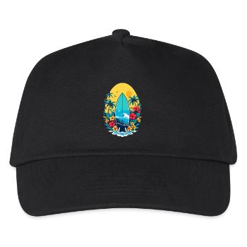 Stylish surfboard - Kids’ Baseball Cap - black - Front