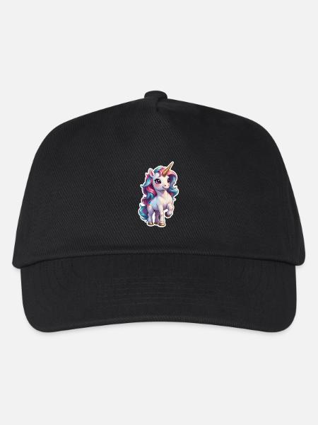 Einhorn - Kinder Basecap - Schwarz