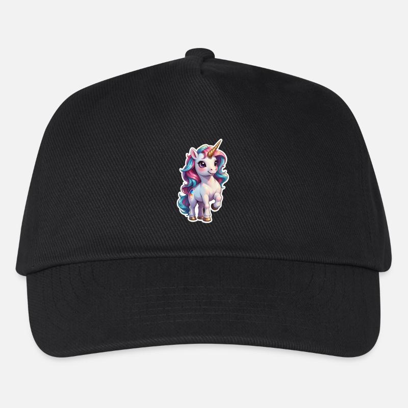 Einhorn - Kinder Basecap - Schwarz