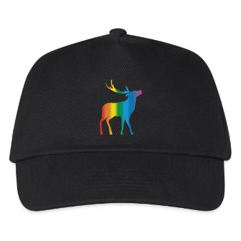 Hirsch - Kinder Basecap - Schwarz - Vorne