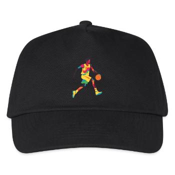 Basketballer Basketballerin - Kinder Basecap - Schwarz - Vorne