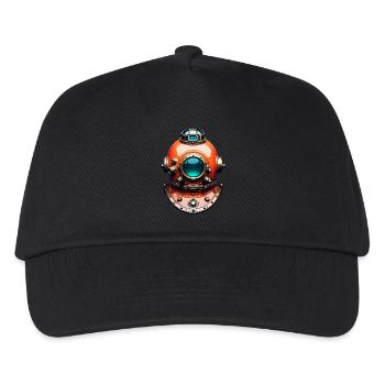 Vieux casque de plongée nostalgique - Casquette de baseball Enfant - noir - Devant