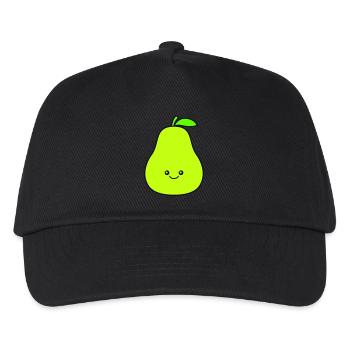 birne comic - Kinder Basecap - Schwarz - Vorne