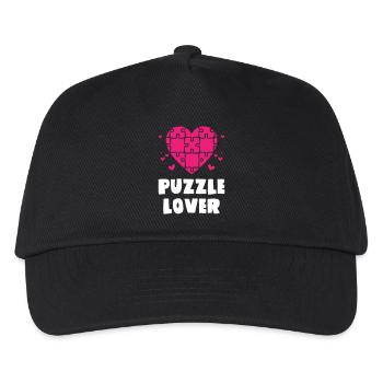 Puzzle Lover - Kids’ Baseball Cap - black - Front
