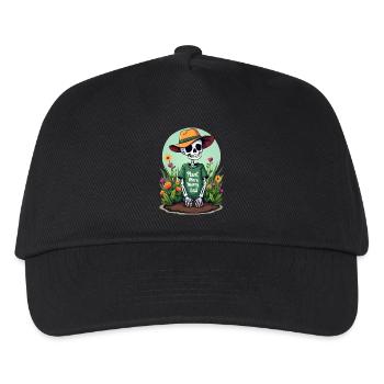 PLANT MORE WORRY LESS - Kids’ Baseball Cap - black - Front