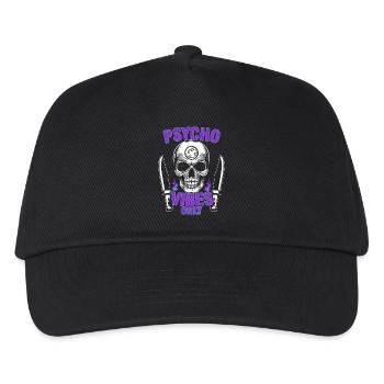 Psycho Vibes Schädel - Kinder Basecap - Schwarz - Vorne
