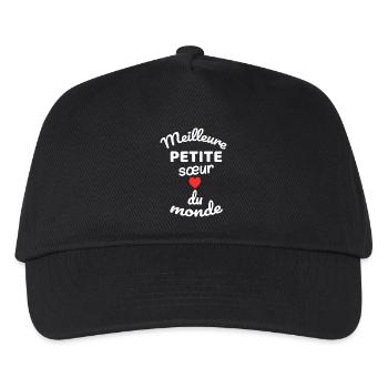 Cercle de Fratrie Petite Sœur Monde - Casquette de baseball Enfant - noir - Devant