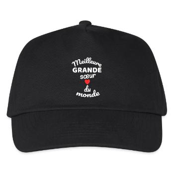 Cadeau Fratrie Éternelle avec Coeur Rougé - Casquette de baseball Enfant - noir - Devant